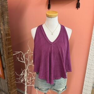 NEW! We The Free Karri Swing Tank Purple V-Neck